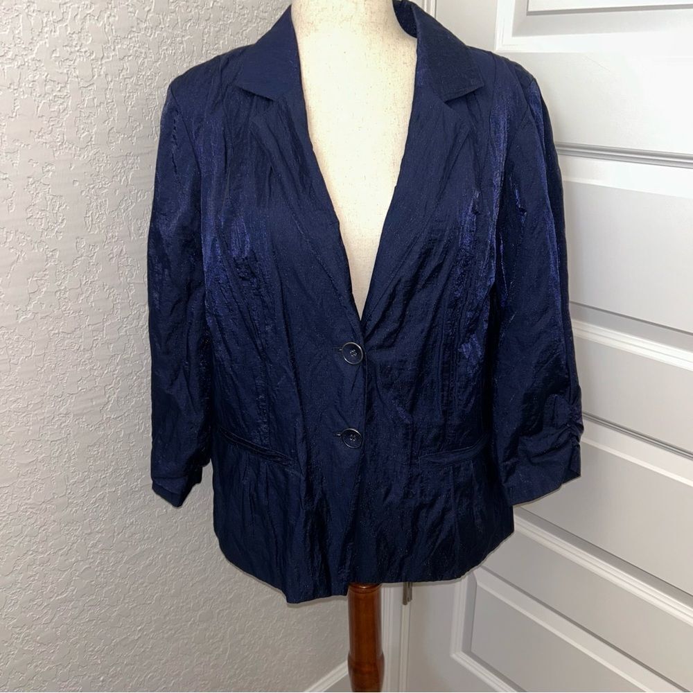 Chico’s Two Button 3/4 Length Sleeve Blazer Jacket Chicos